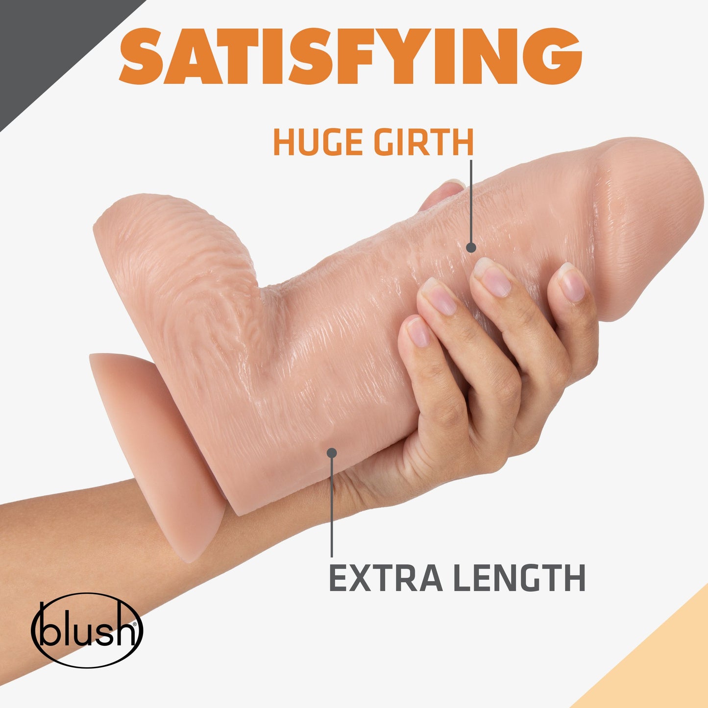 Dr. Skin - Dr. Chubbs Dildo With Suction Cup 10'' - Vanilla