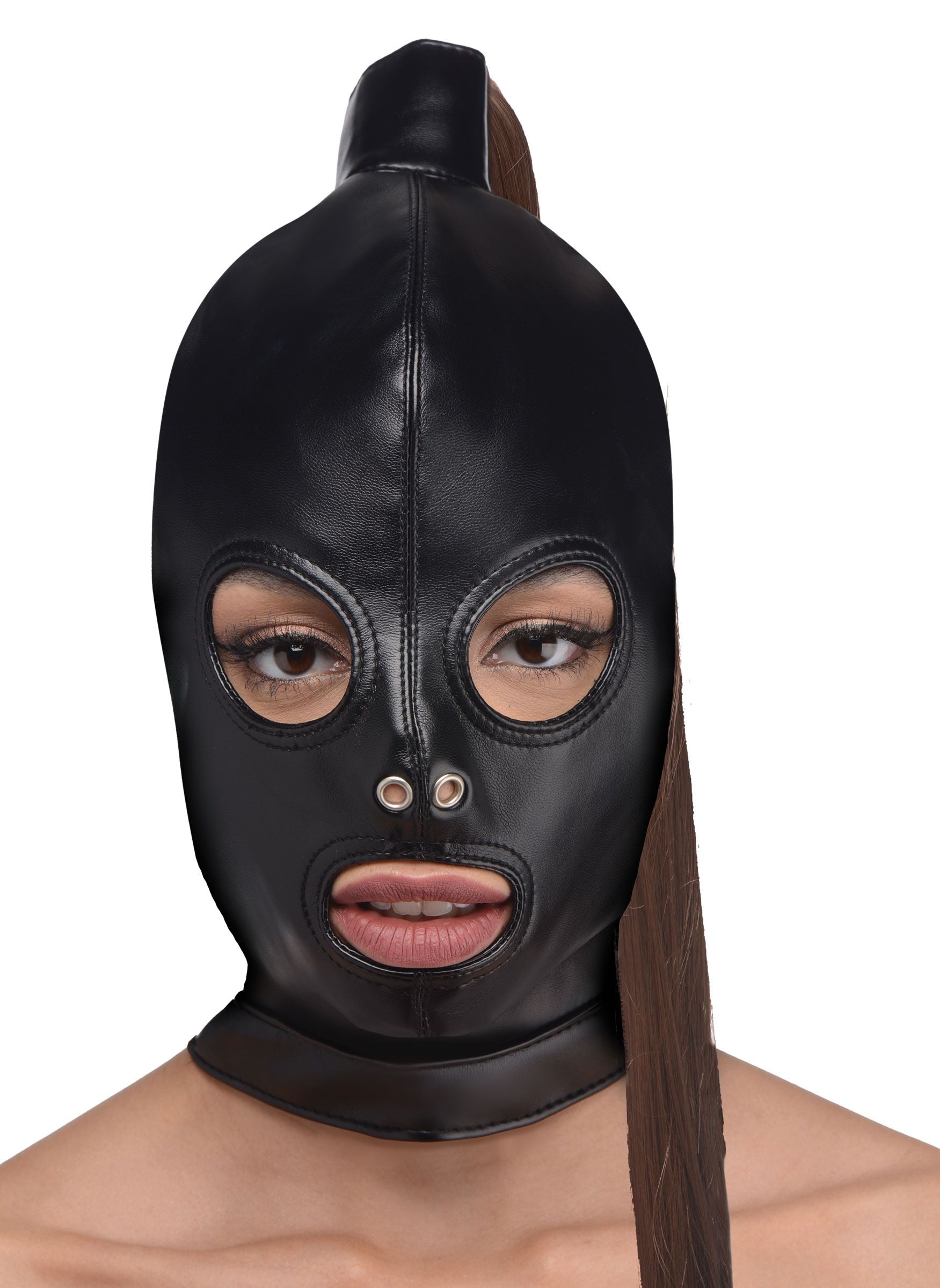 lingerie Bondage Hood With Ponytail by XR Brands