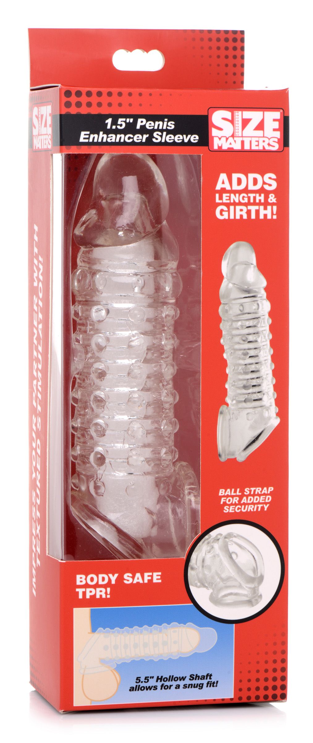 Size Matters - Penis Extension Sleeve - Transparent