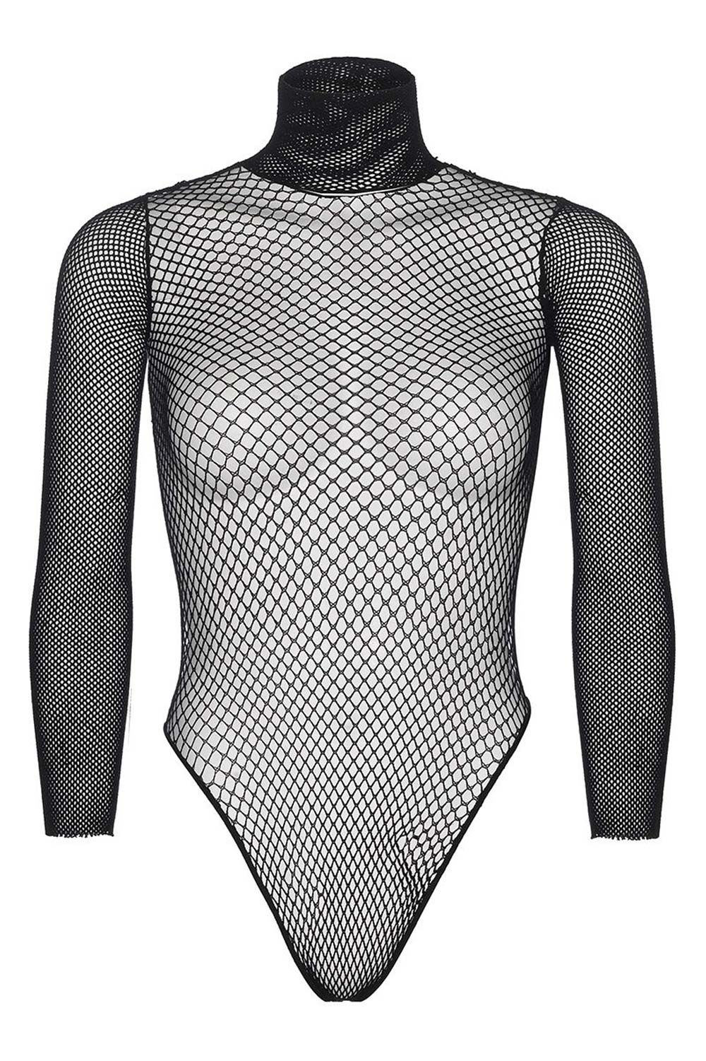 Chunky Fishnet Turtleneck Bodysuit | Leg Avenue