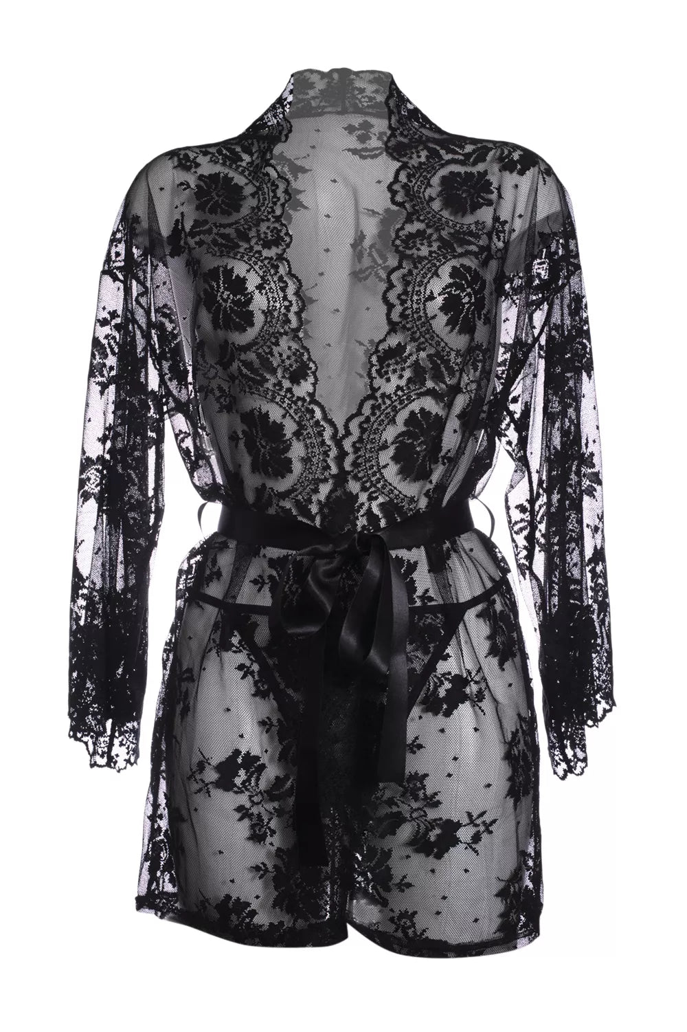 Christine - Lace Kimono Graceful - Black