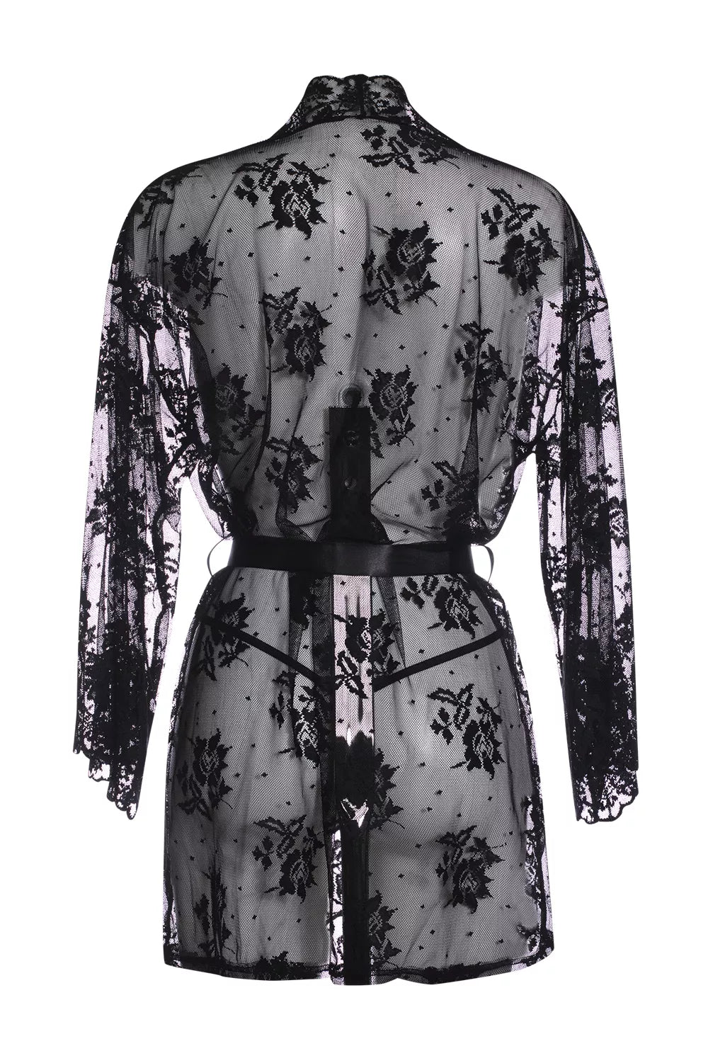 Christine - Lace Kimono Graceful - Black