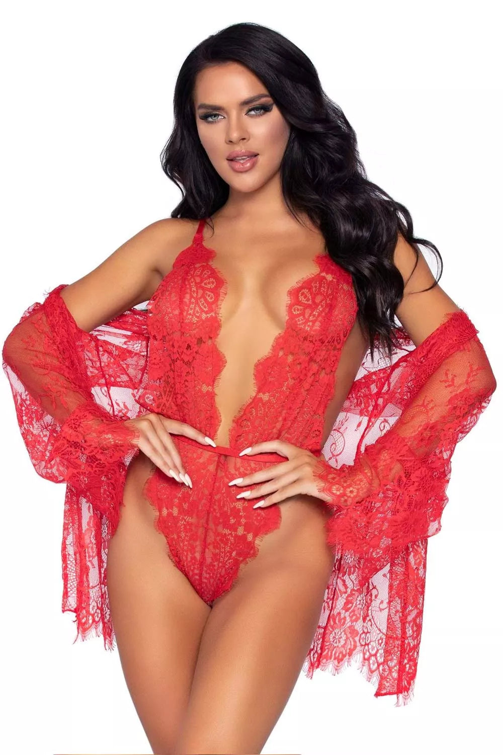 Leg Avenue Set Body & Kimono lingerie