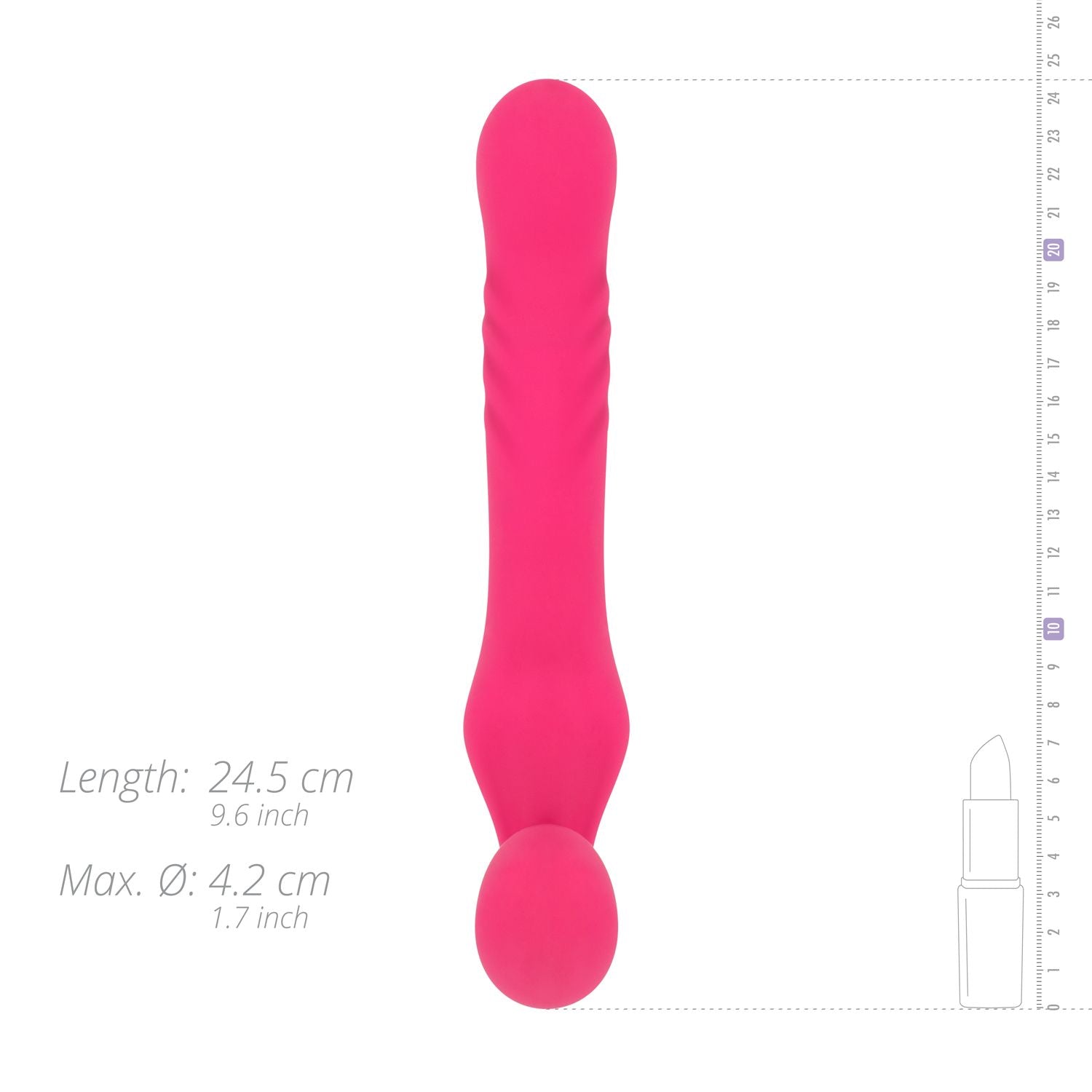 Teazers Strapless Strap On Vibrator - Pink