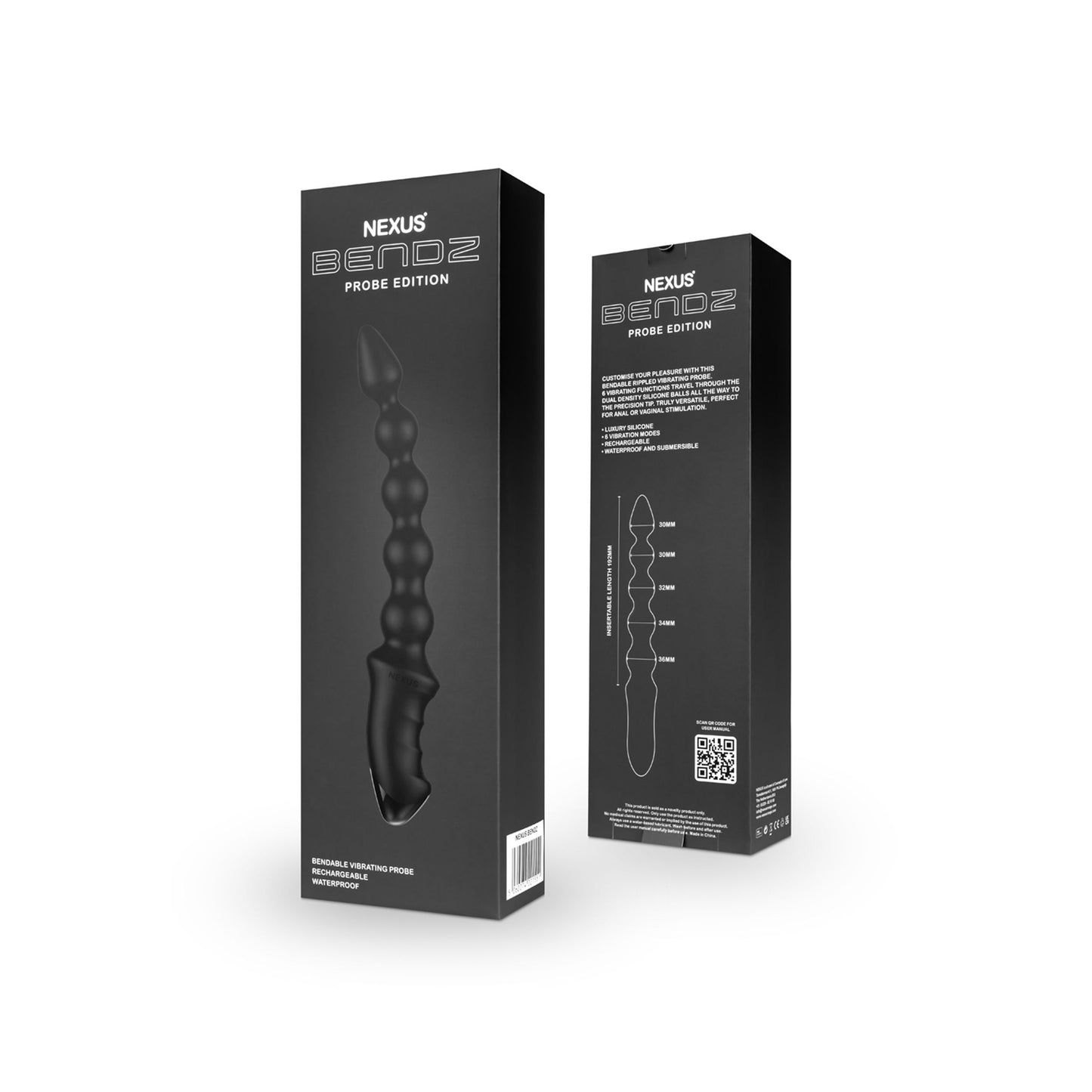 Nexus - Bendz Vibrator Anal Chain - Black