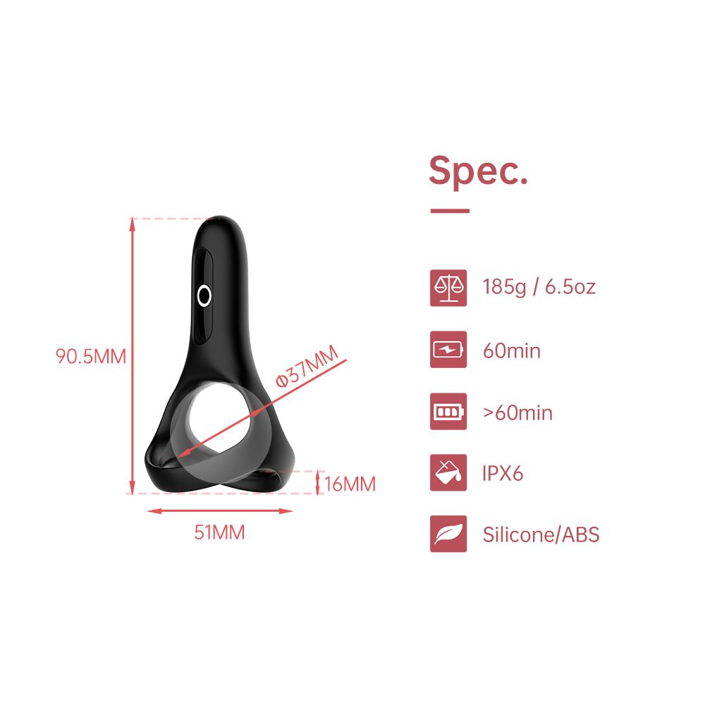 Magic Motion - Rise Smart Vibrating Cock ring - Black
