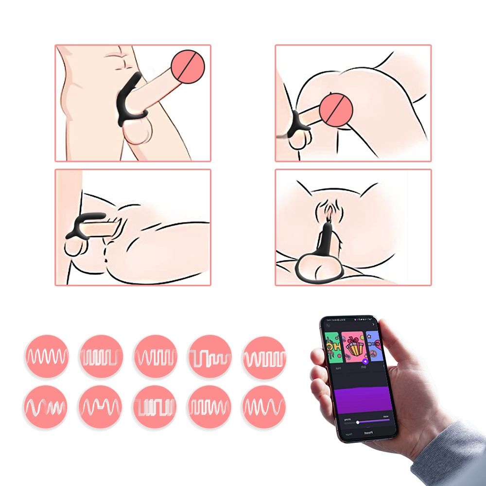 Magic Motion - Rise Smart Vibrating Cock ring - Black