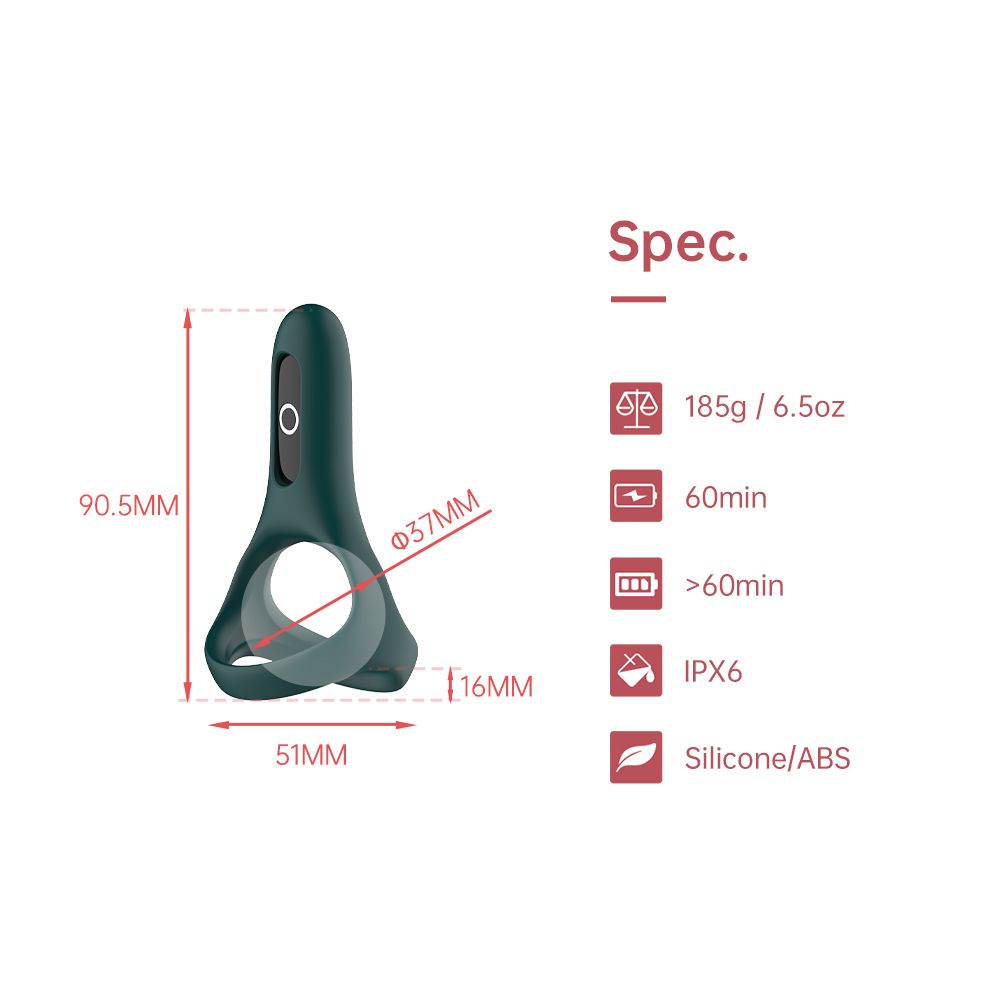 Magic Motion - Rise Smart Vibrating Cock ring - Green