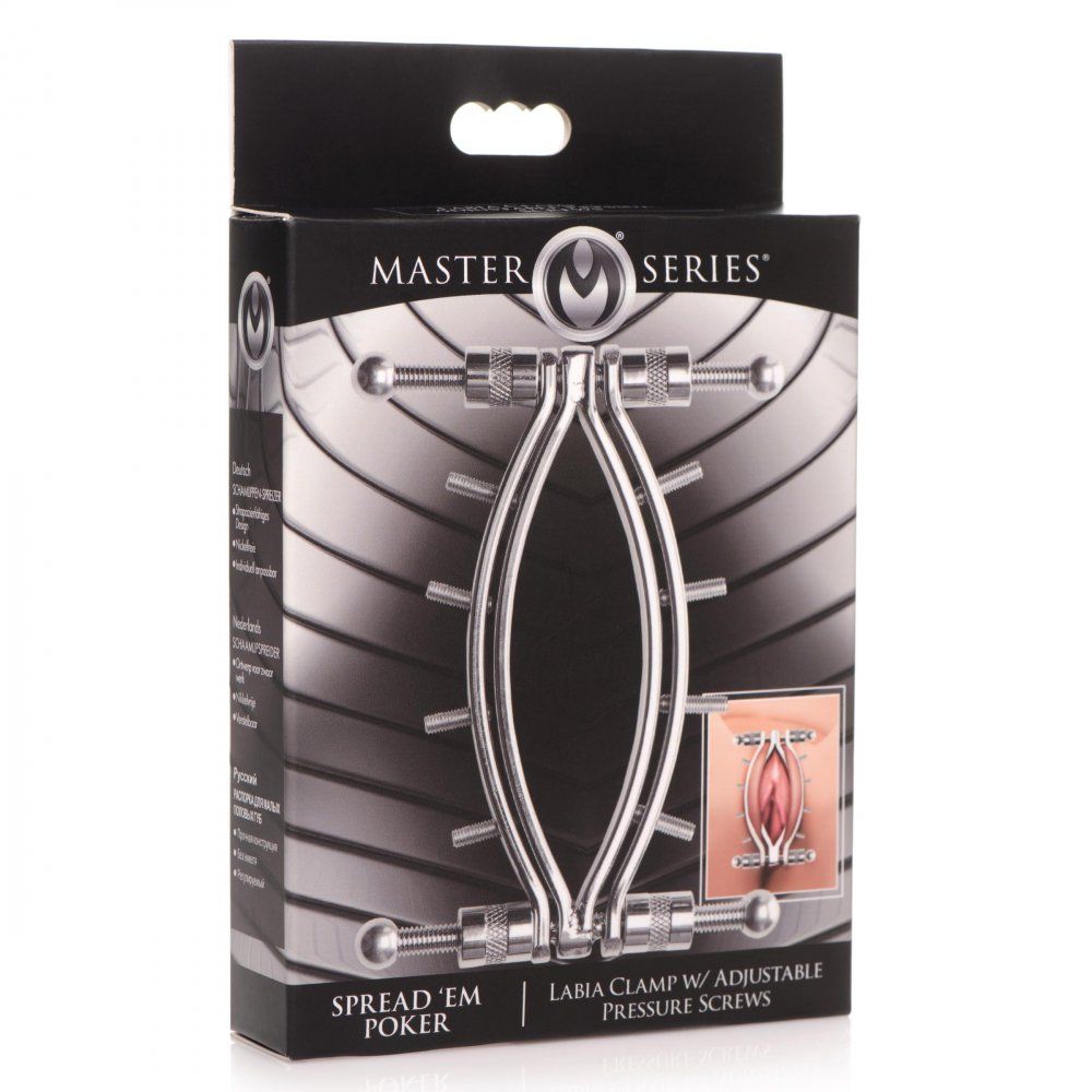 Spread 'Em Poker Vagina Clamp with Adjustable Pressure Screws