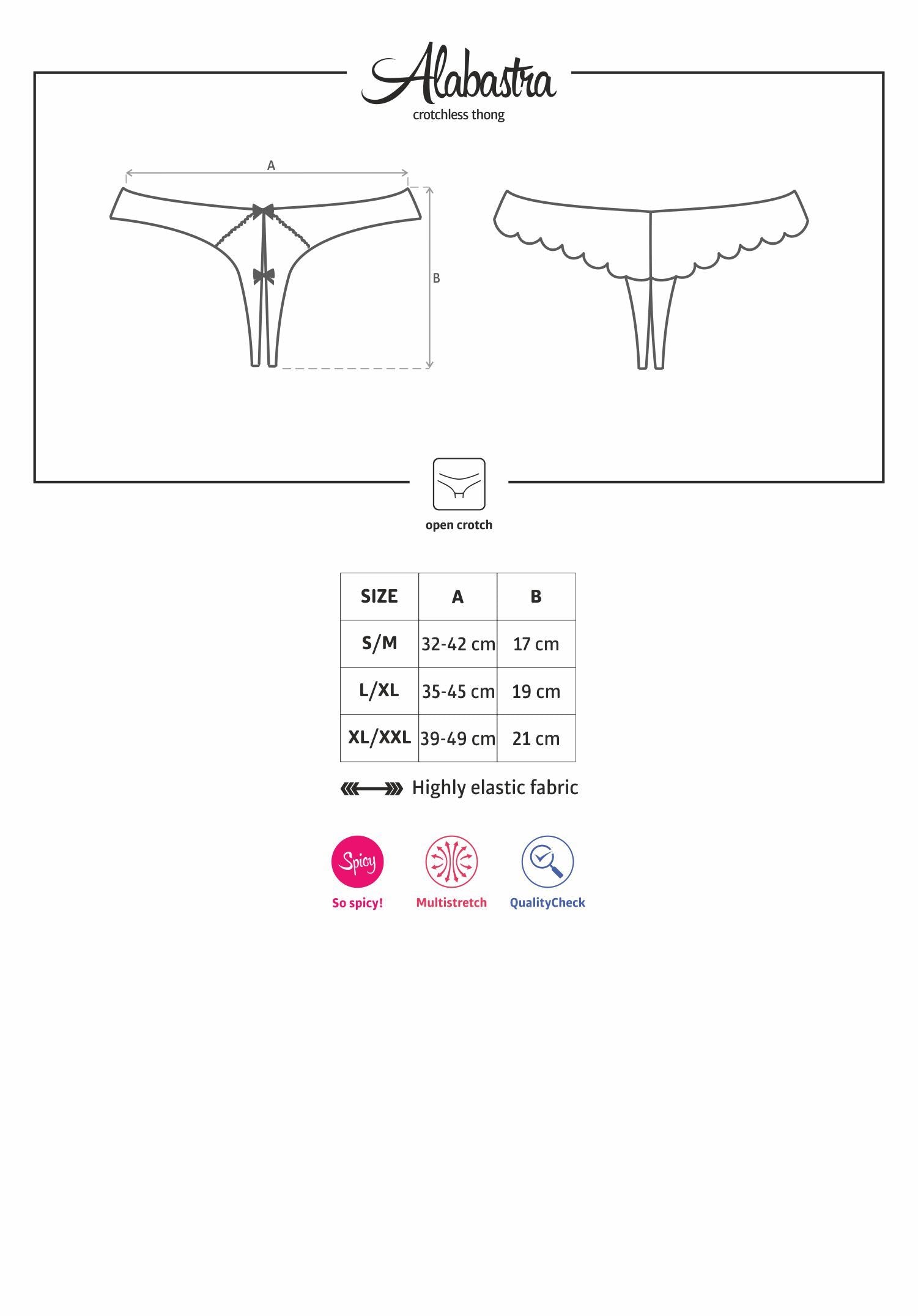 Obsessive - Alabastra Crotchless Thong - White