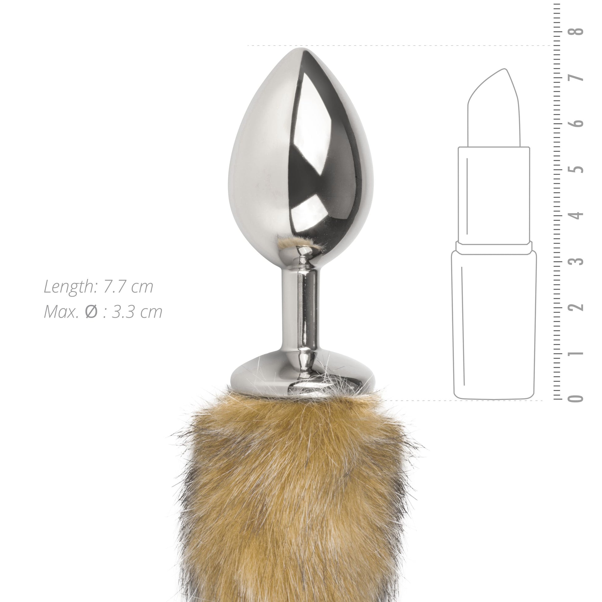 Easytoys Fetish - Fox Tail Plug No. 3 - Silver