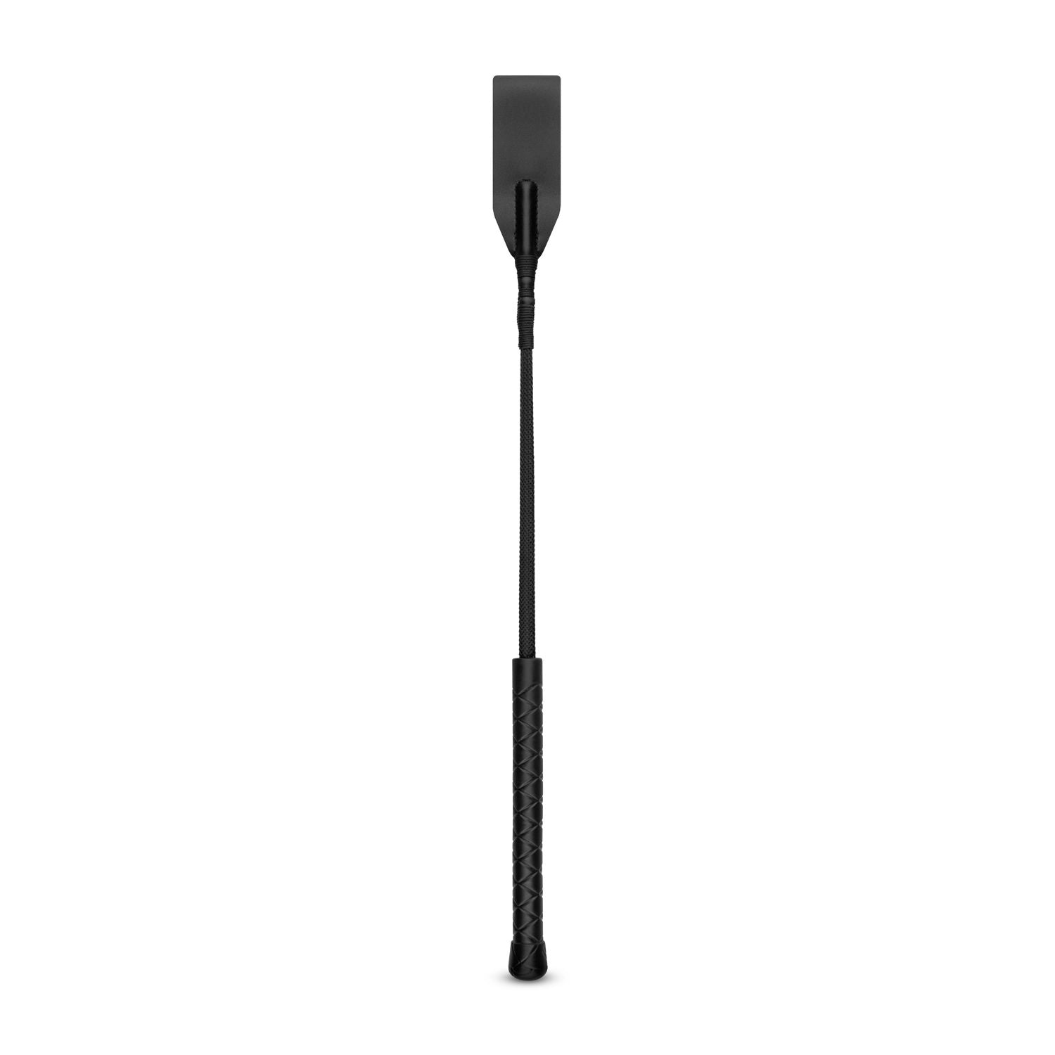 Faux Leather Crop Whip - Black