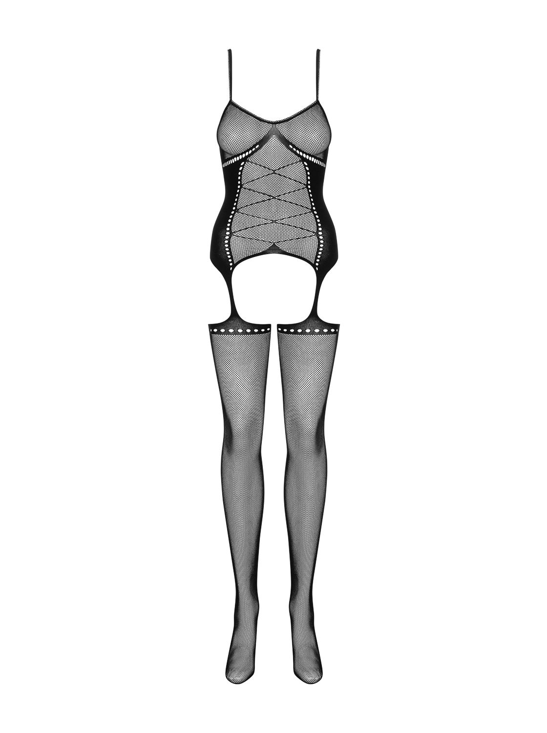 Obsessive - Suspender Bodystocking With Bodysuit Design