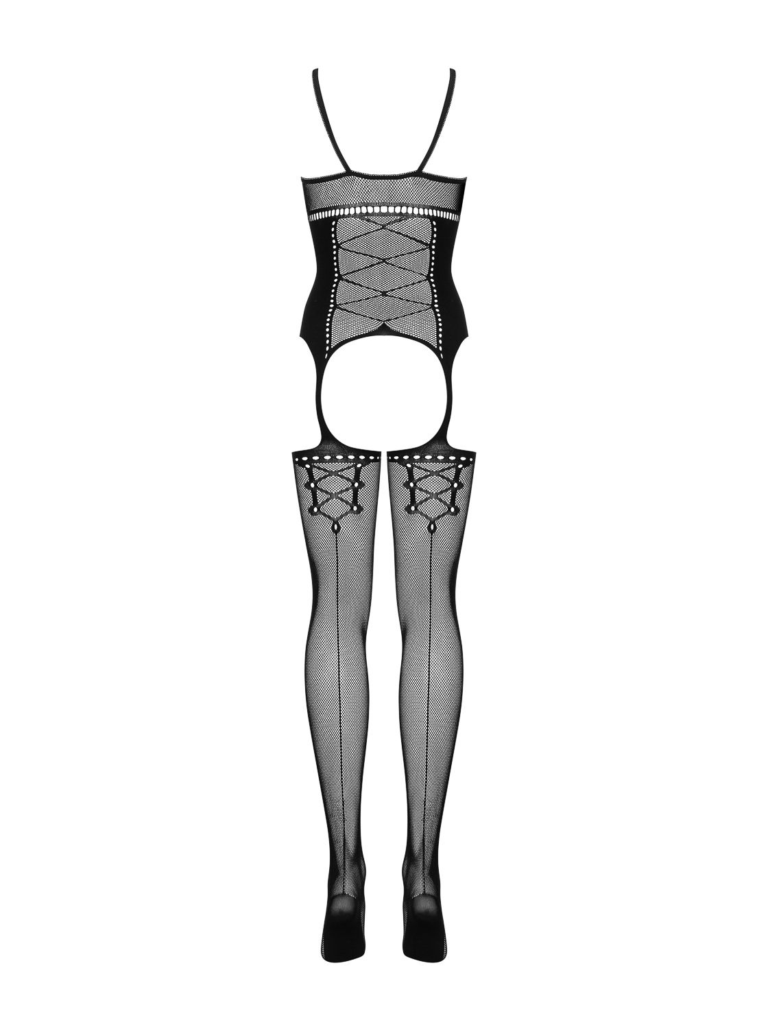 Obsessive - Suspender Bodystocking With Bodysuit Design