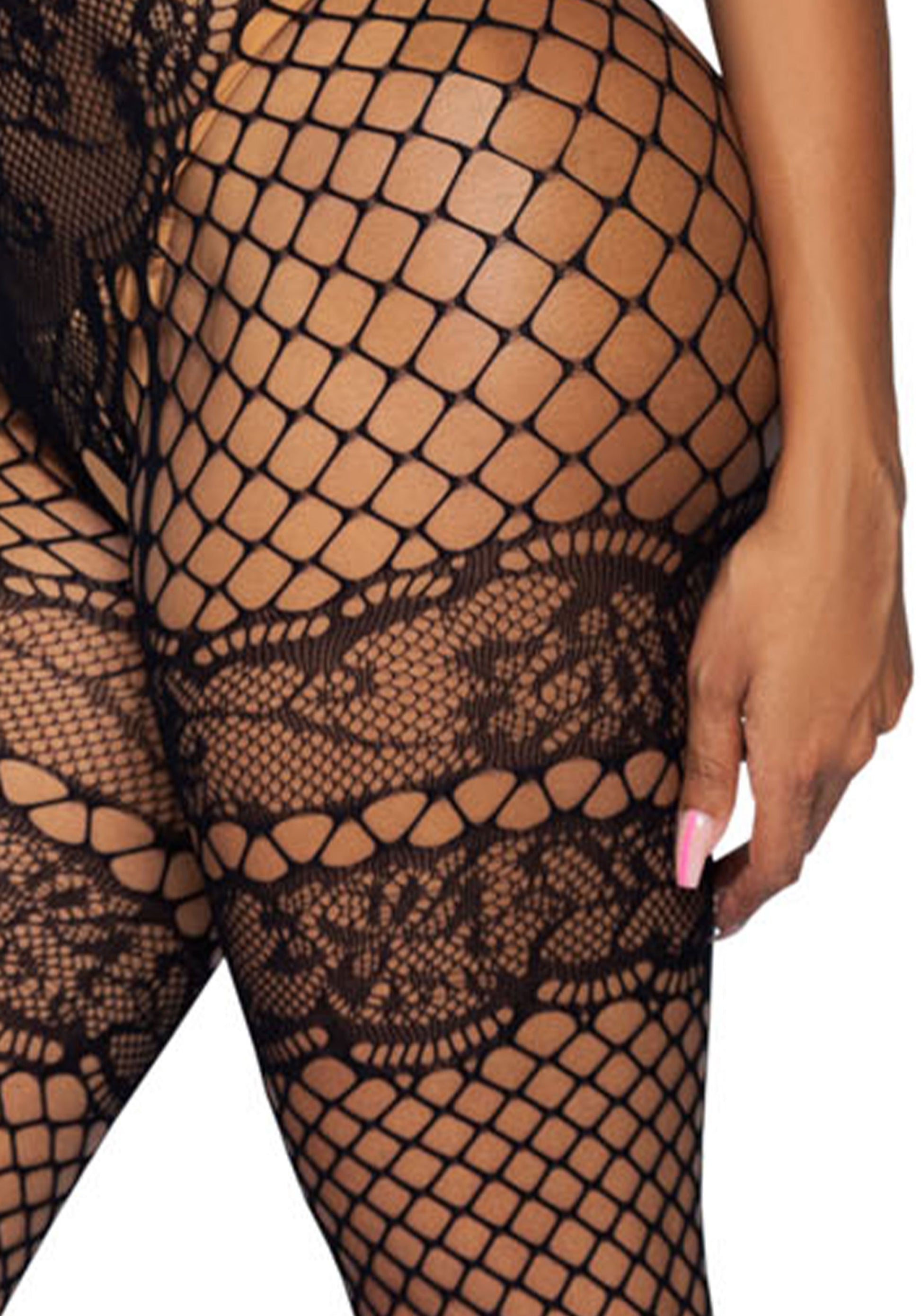 All About You Catsuit w/ Open Crotch - Black