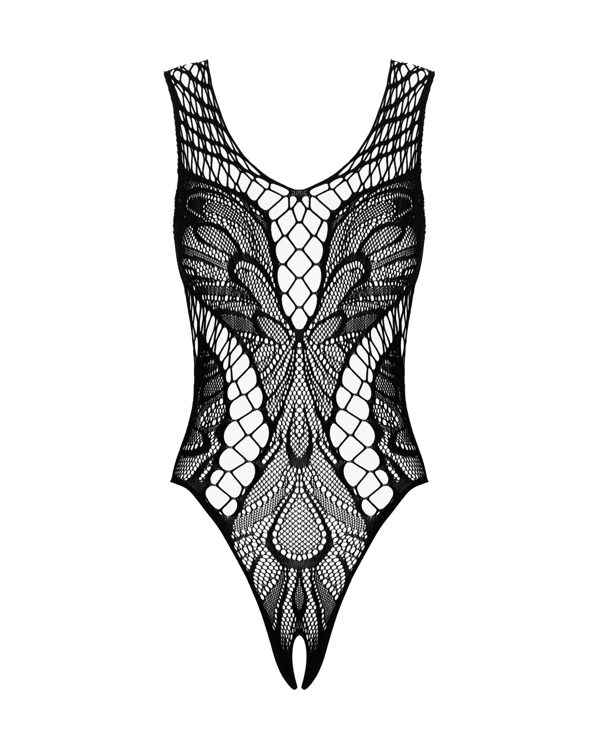 Obsessive - Lace Mesh Teddy - Black