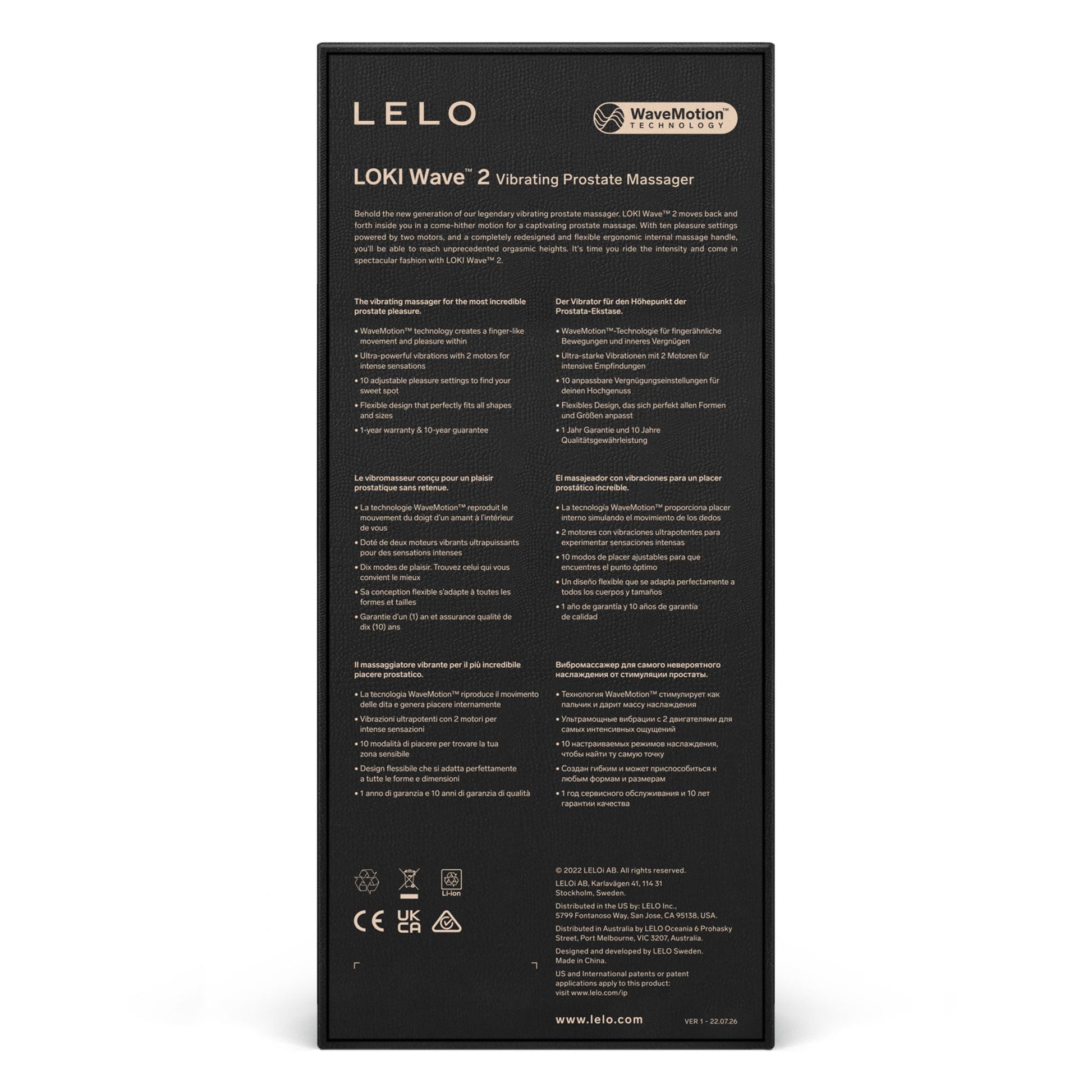 LELO - Loki Wave 2 Prostate Vibrator - Violet Dusk