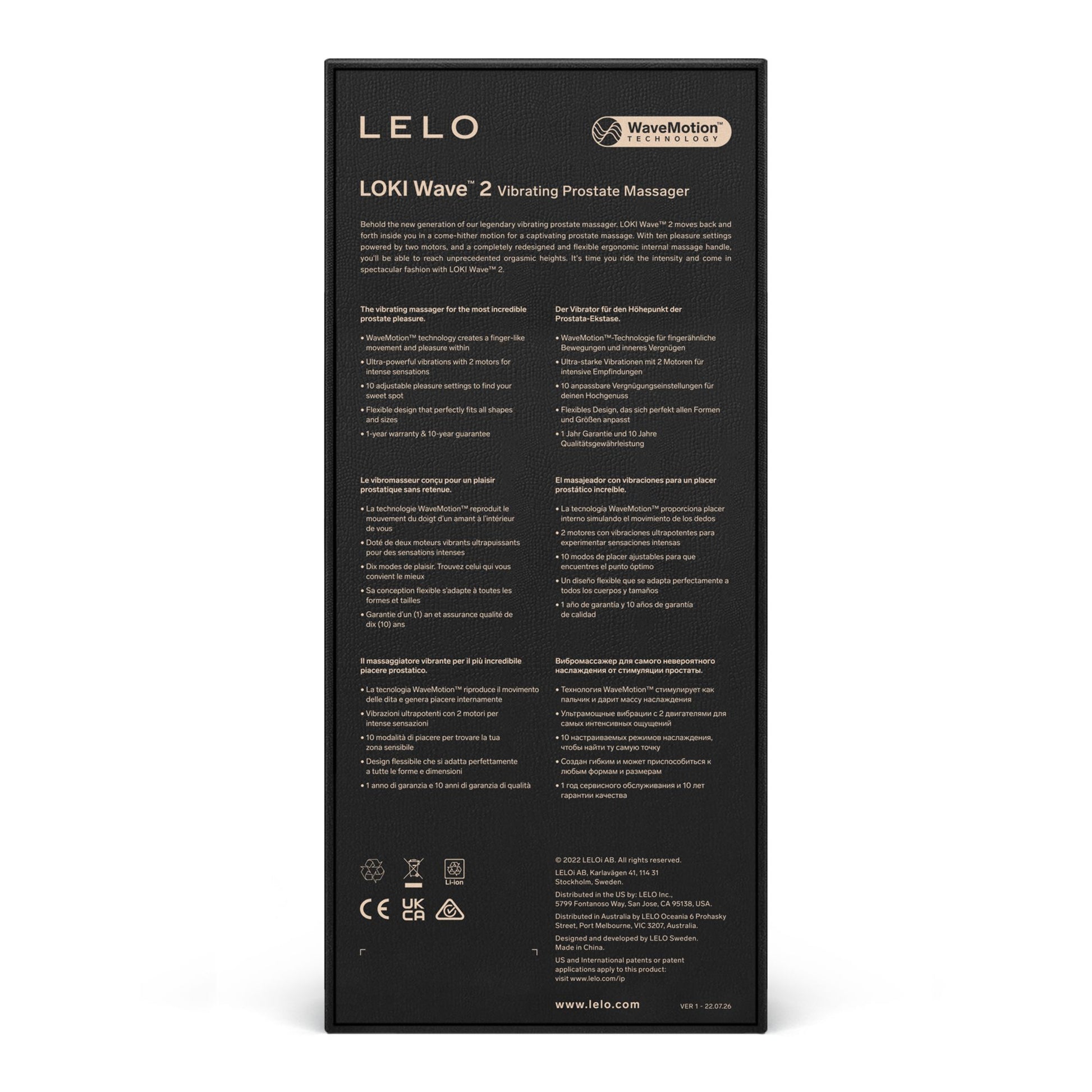 LELO - Loki Wave 2 Prostate Vibrator - Base Blue