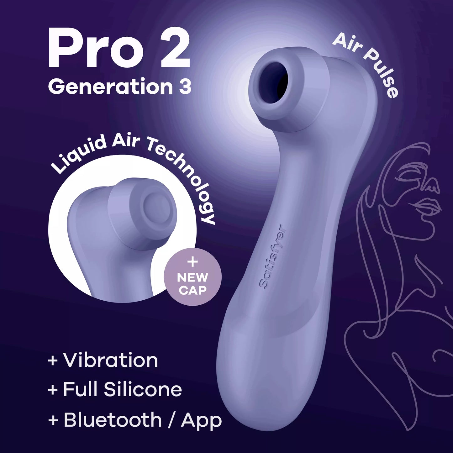 Satisfyer Pro 2 - Generation 3 App Controlled - Lilac