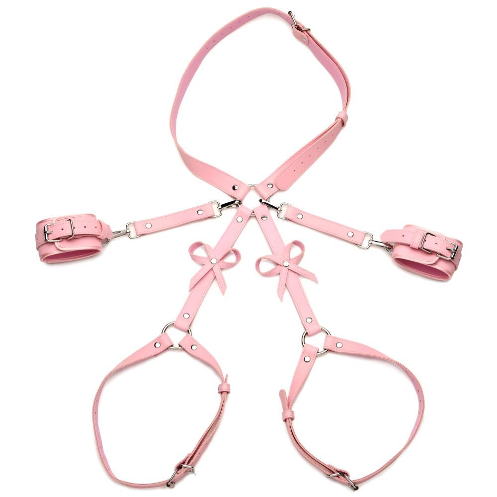 Bondage Harness w/ Bows M/L | Strict — Pink