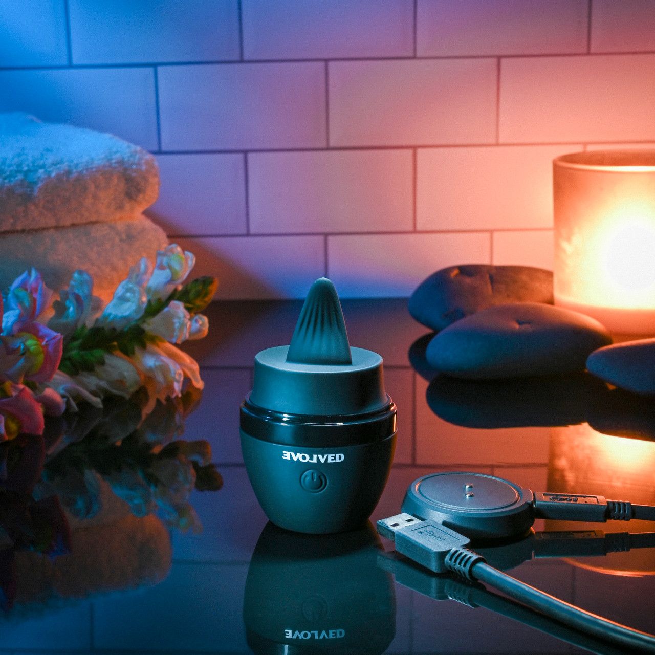 Evolved - Tongue Tied Vibrator - Black