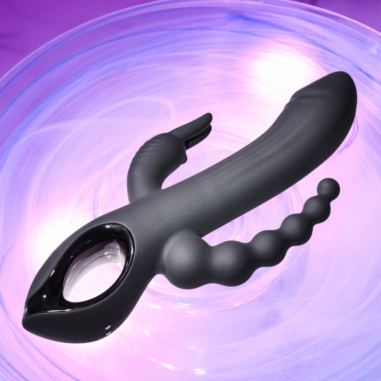 Evolved - Trifecta Rabbit Vibrator - Black