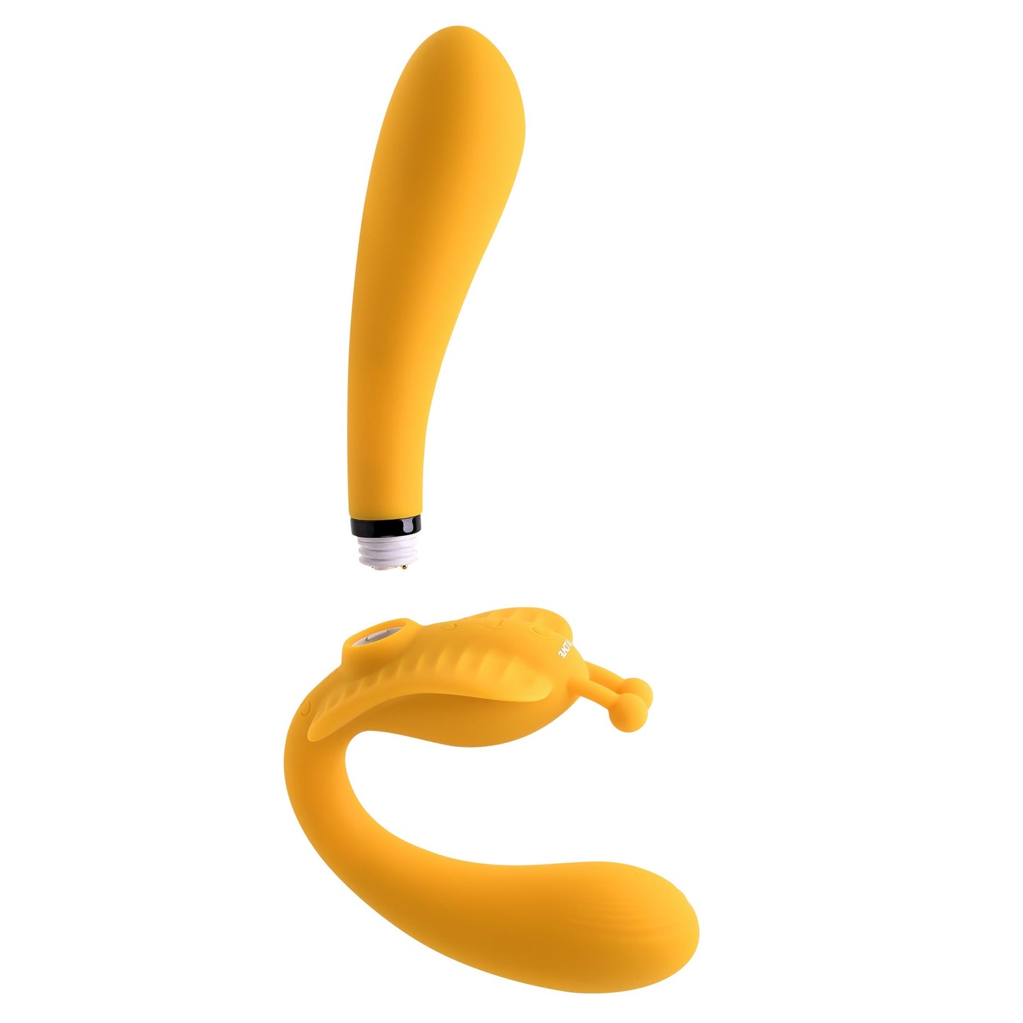 Evolved - The Monarch Strapless Strap On Vibrator - Yellow