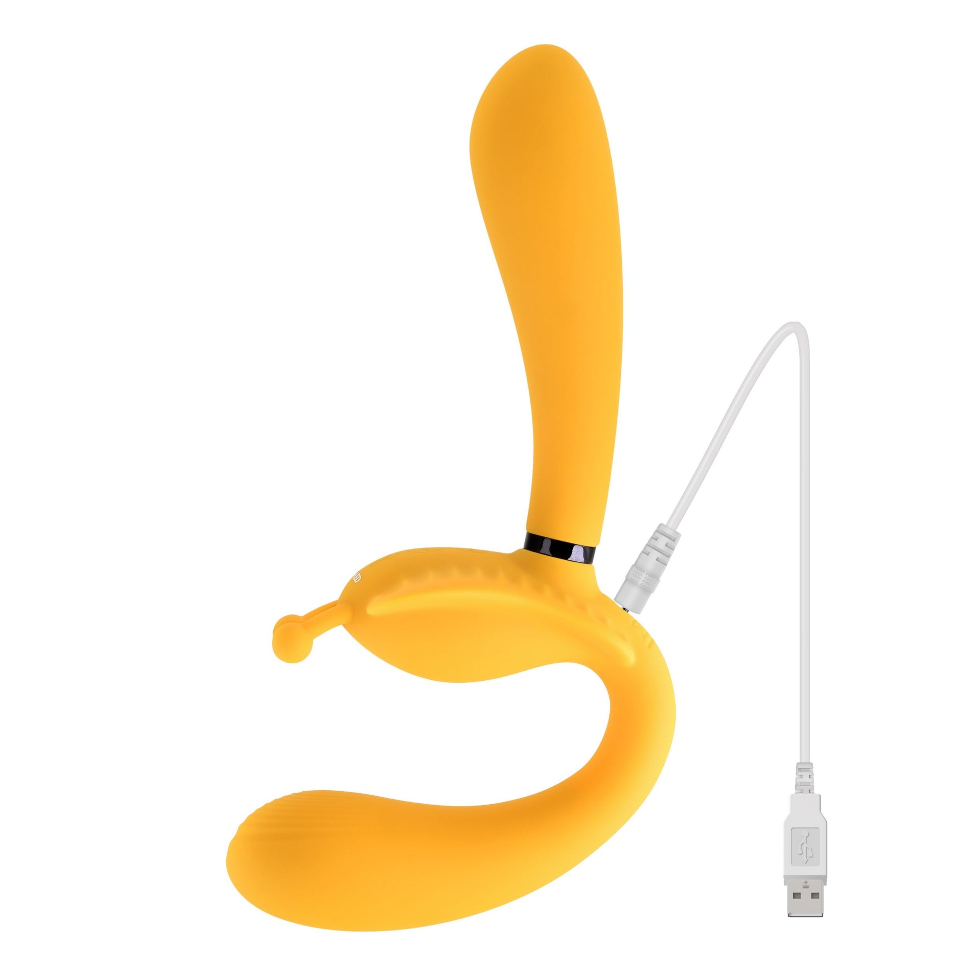 Evolved - The Monarch Strapless Strap On Vibrator - Yellow
