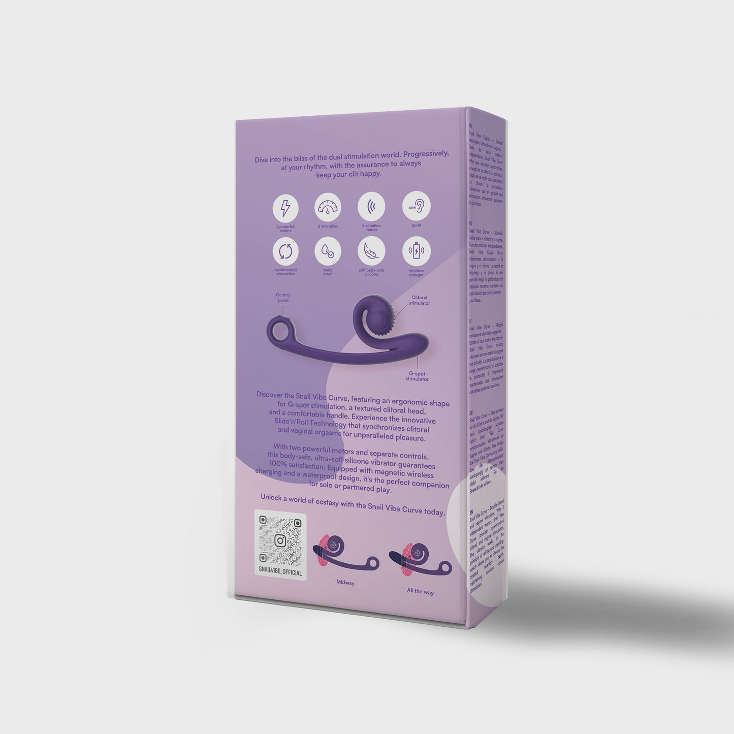 Snail Vibe Curve Duo Vibrator Purple