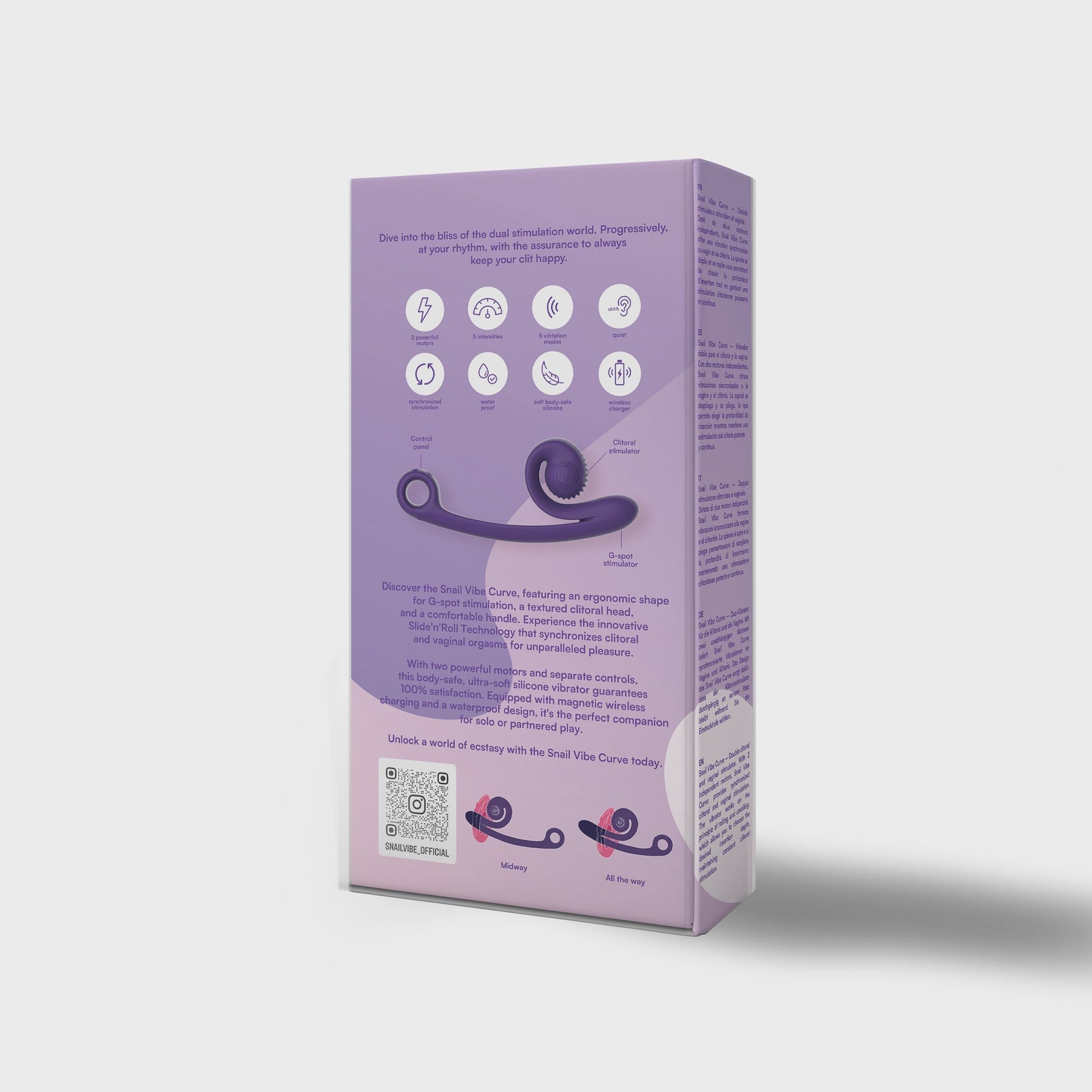 Snail Vibe Curve Duo Vibrator Purple