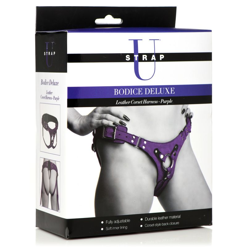 Deluxe Leather Strap-On Corset | XR Brands