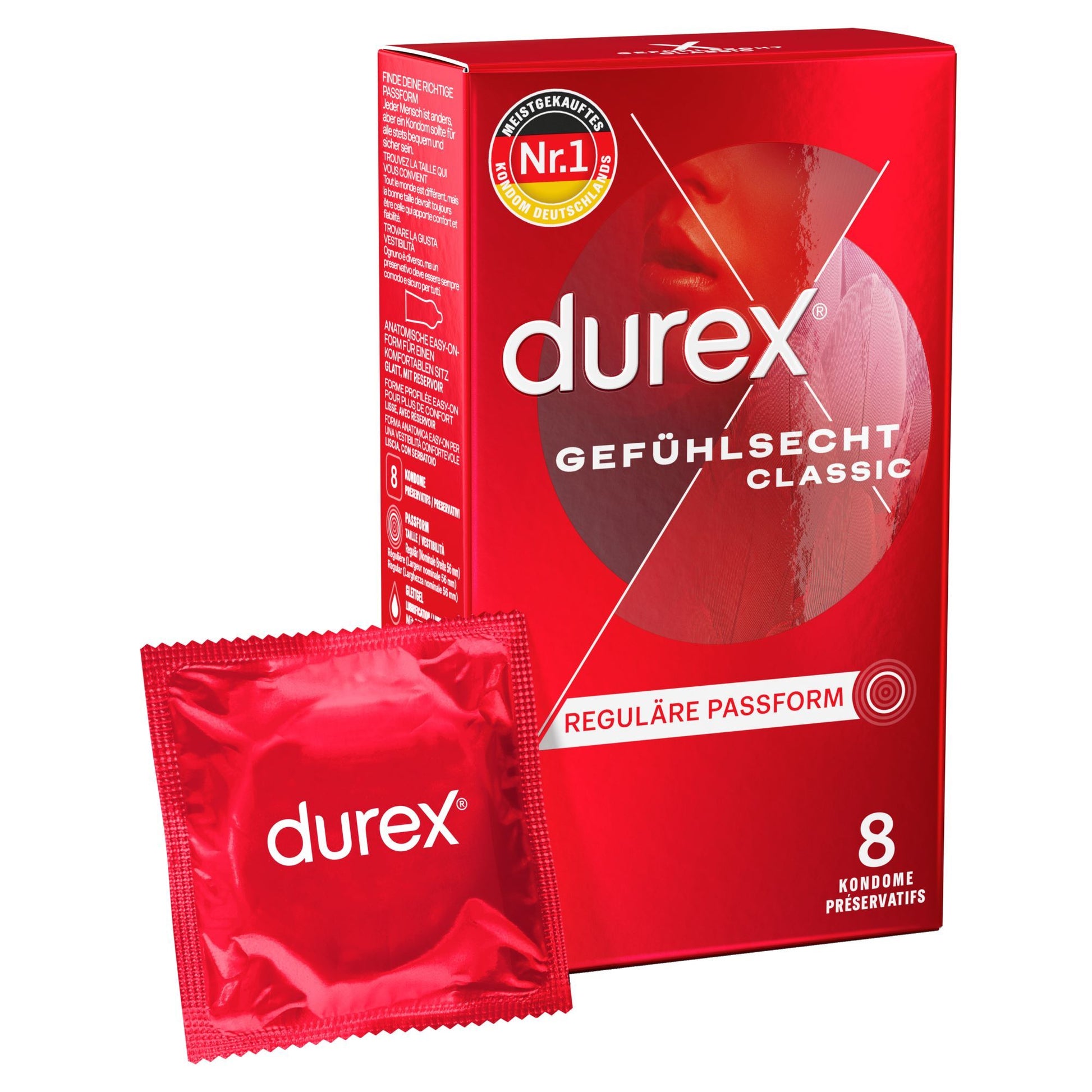 Durex – Thin Feel Classic Condoms – 8 Pieces