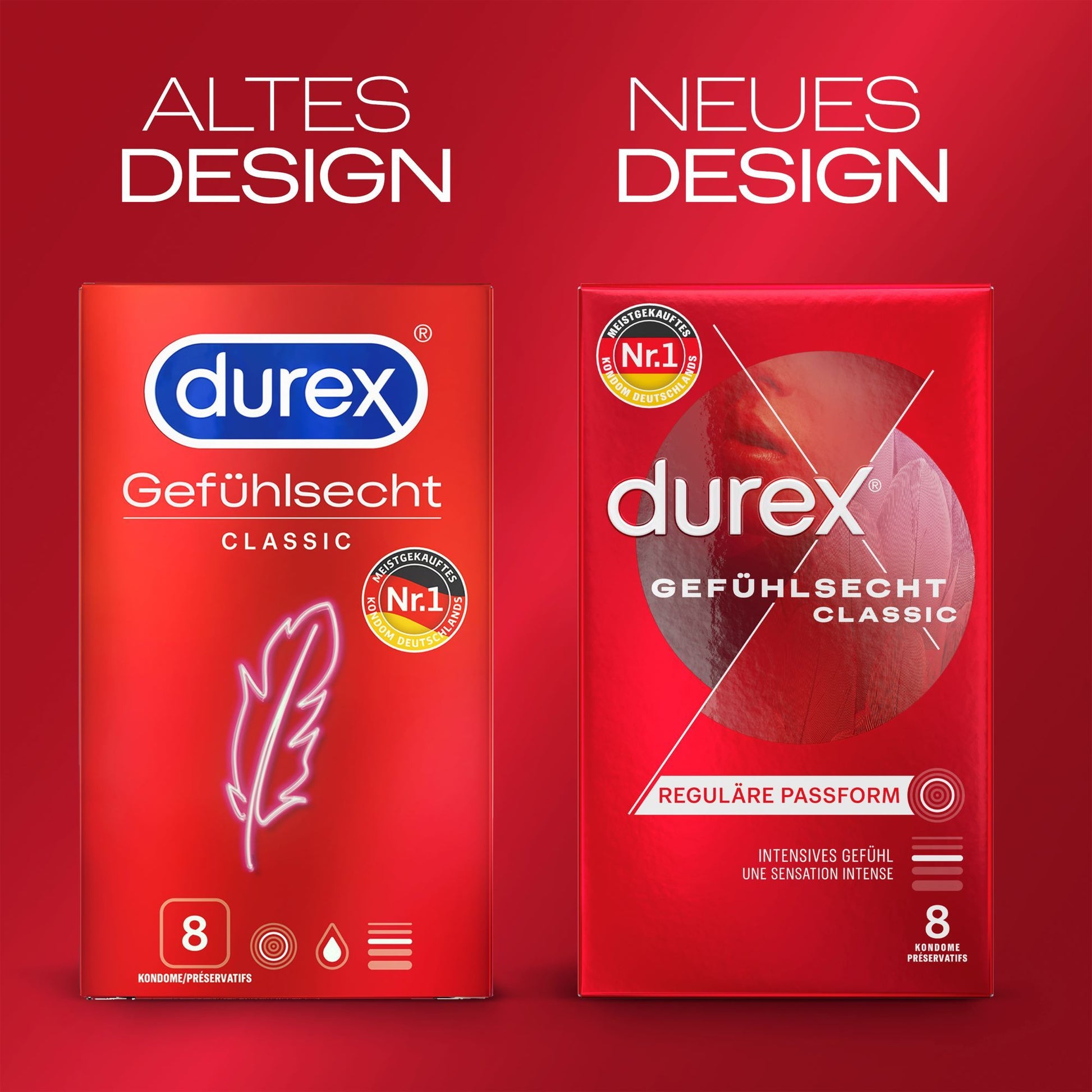 Durex – Thin Feel Classic Condoms – 8 Pieces