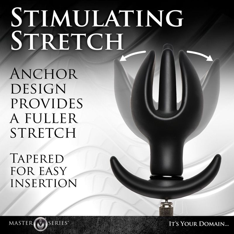 Inflatable Silicone Anal Plug - Black