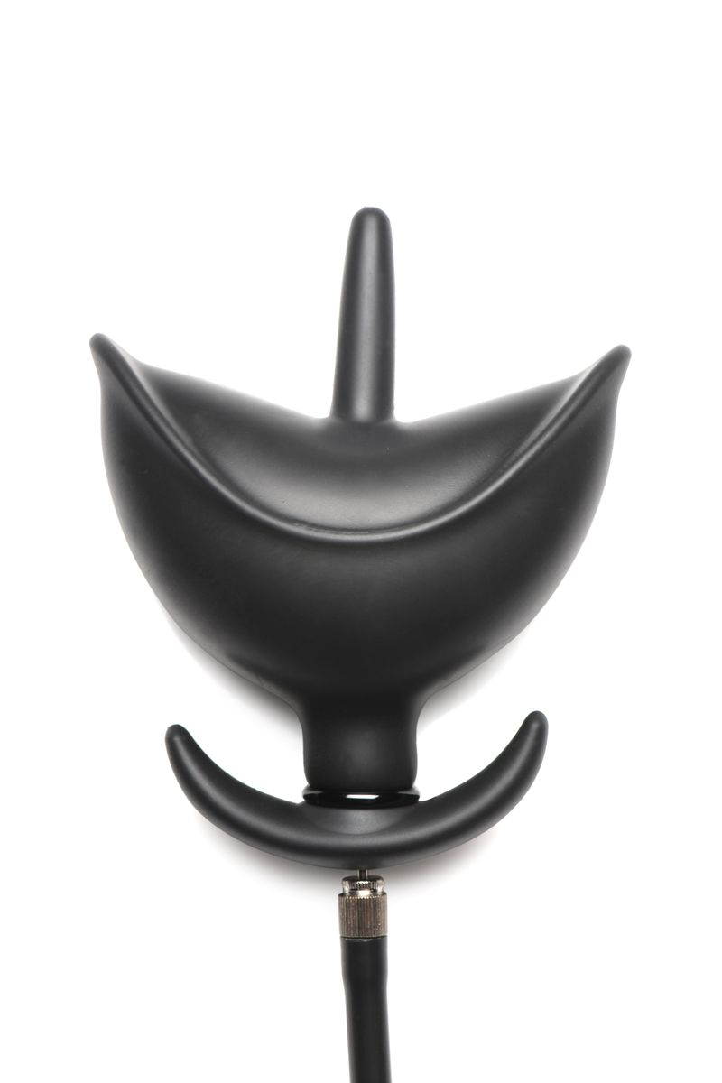 Inflatable Silicone Anal Plug - Black