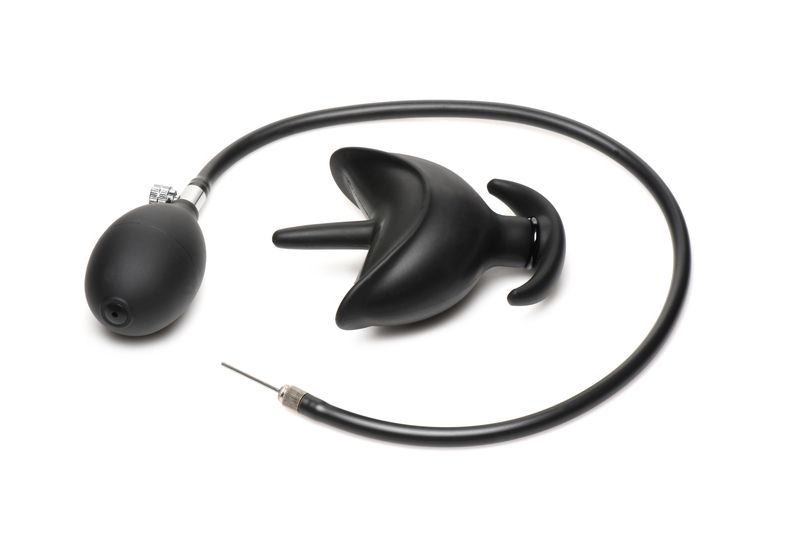Inflatable Silicone Anal Plug - Black