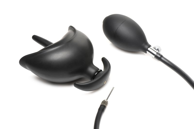 Inflatable Silicone Anal Plug - Black