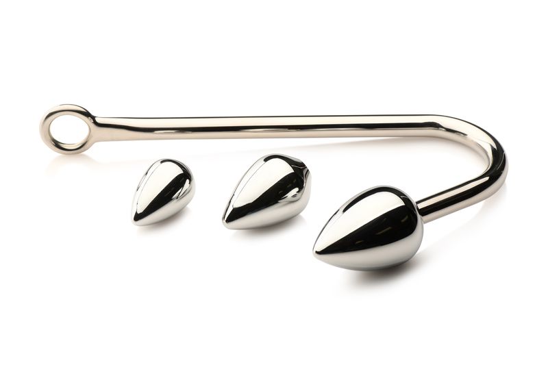 Silver lingerie Master Series Anal Hook Trainer Set Silver by XR Brands
