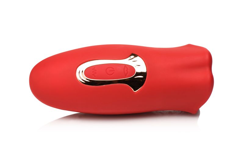 Lickgasm Kiss + Vibrating Kiss Stimulator - Red