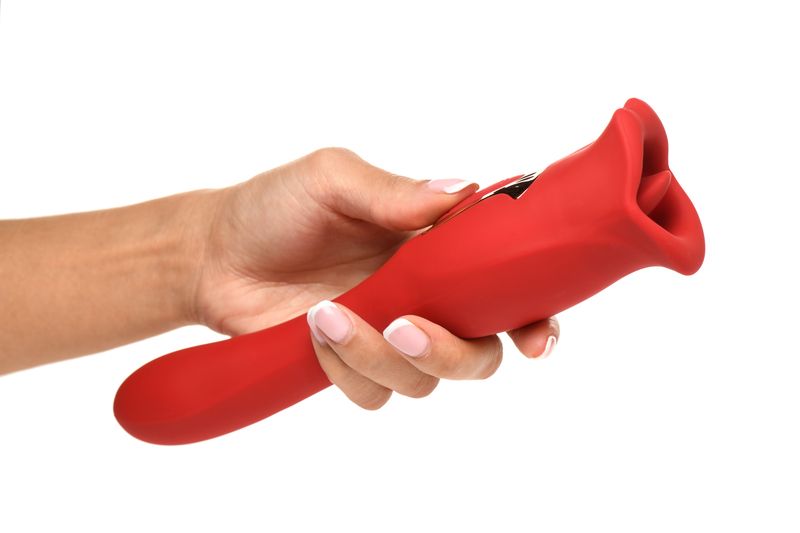 Lickgasm Kiss + Double-sided Kiss Vibrator - Red
