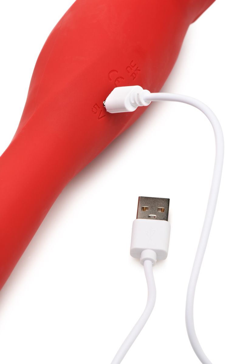Lickgasm Kiss + Double-sided Kiss Vibrator - Red