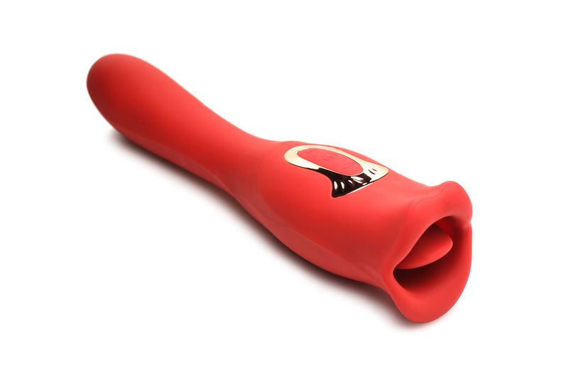 Lickgasm Kiss + Double-sided Kiss Vibrator - Red