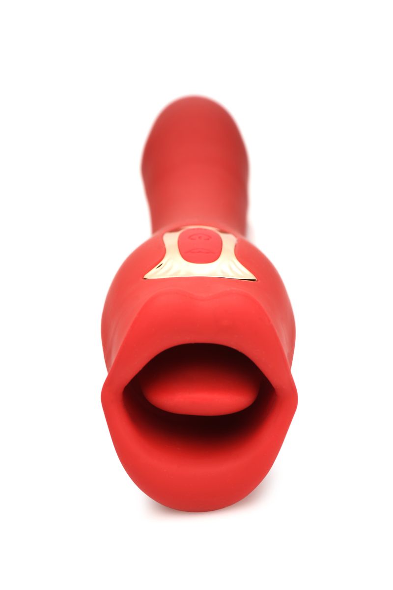 Lickgasm Kiss + Double-sided Kiss Vibrator - Red