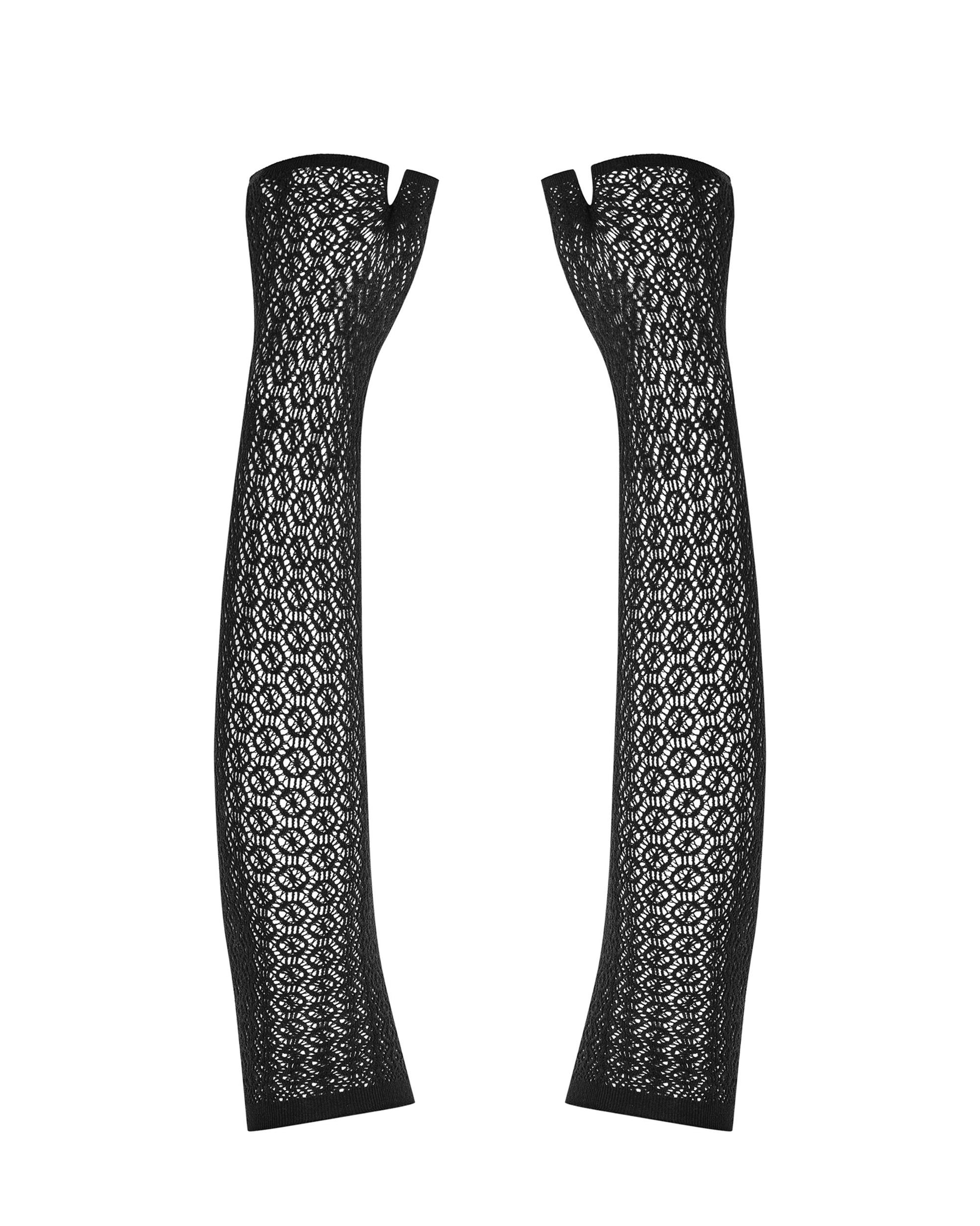 Obsessive - A772 Lace Gloves - Black