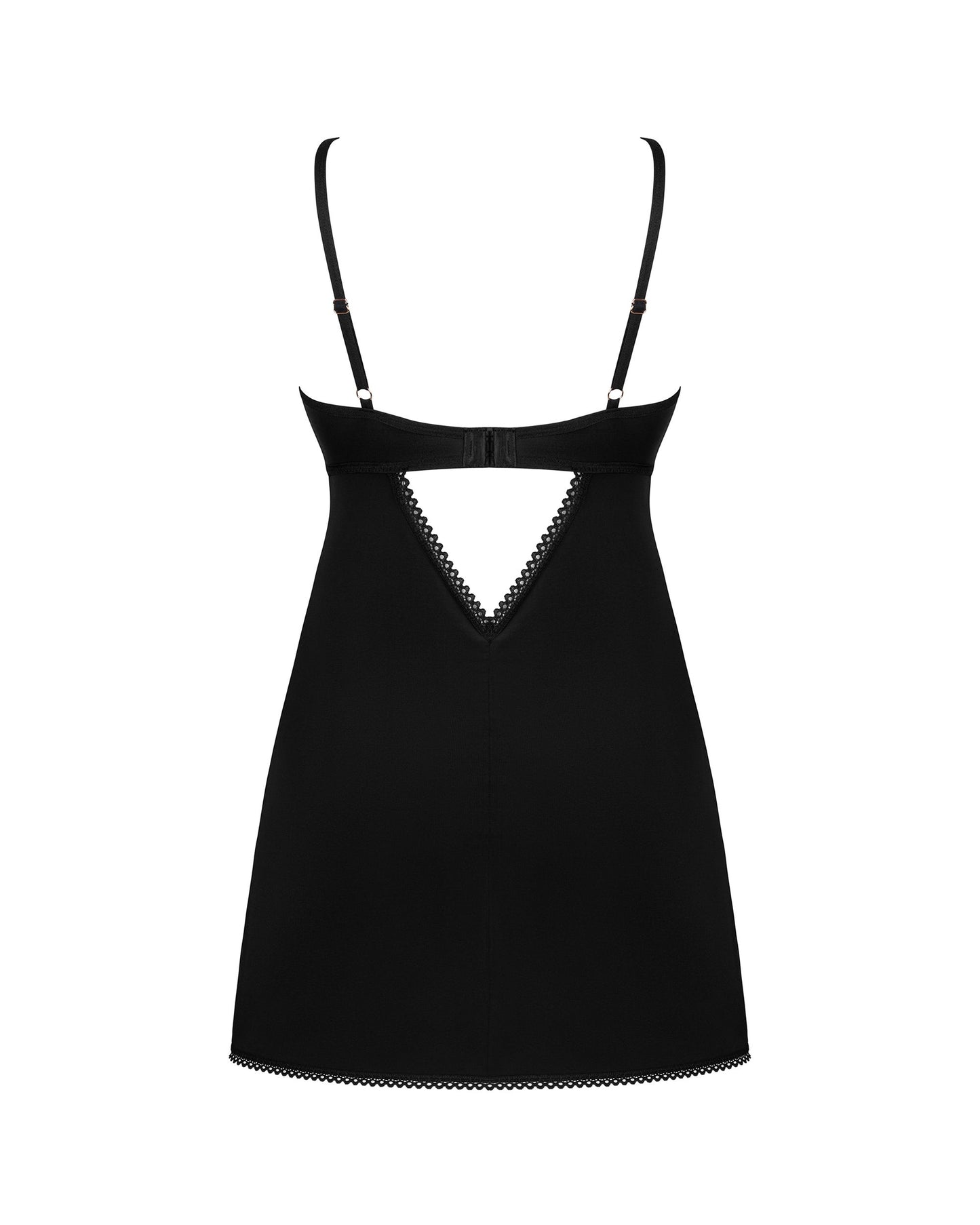 Obsessive - Rosenty Babydoll & String - Black/Purple