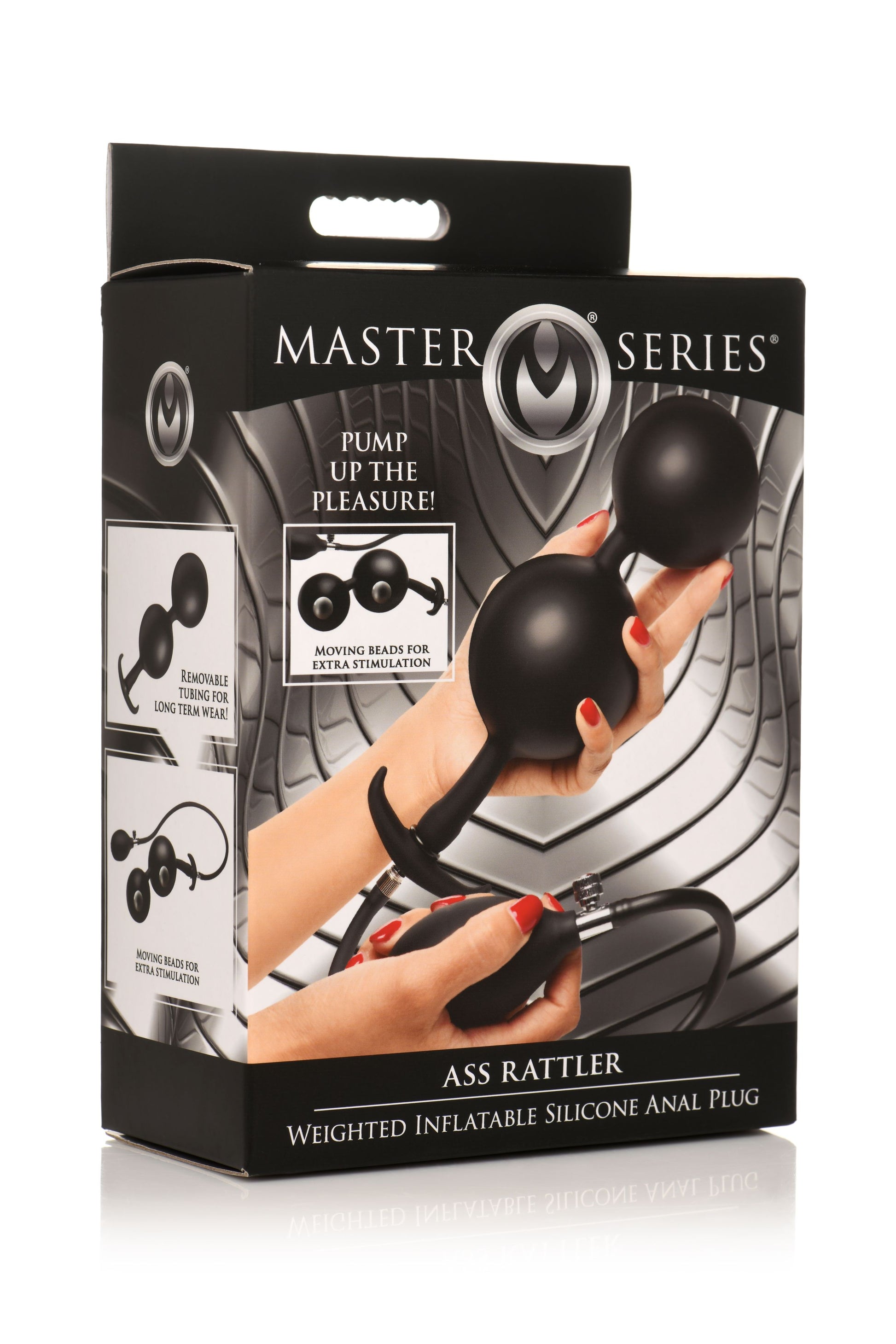 Inflatable Silicone Anal Plug - Black