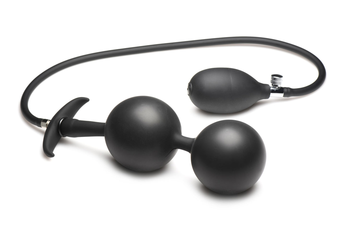 Inflatable Silicone Anal Plug - Black