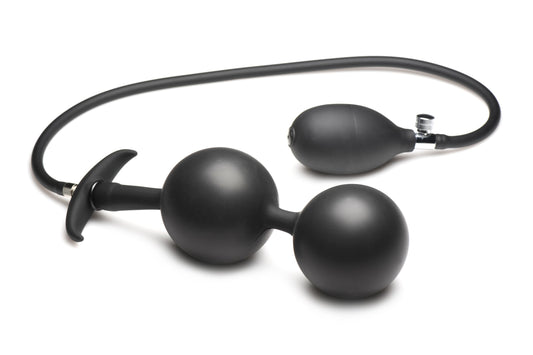 Inflatable Silicone Anal Plug - Black