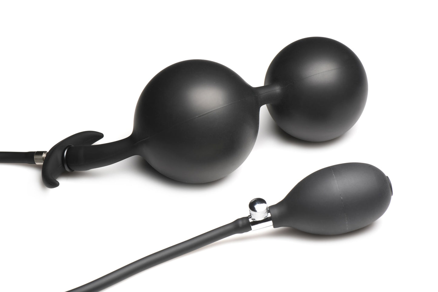 Inflatable Silicone Anal Plug - Black