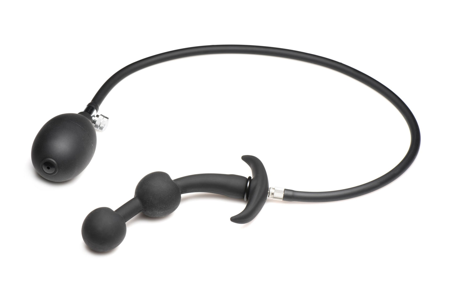 Inflatable Silicone Anal Plug - Black